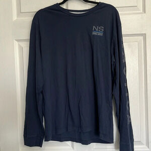Nautica men’s long sleeve shirt. Blue size large.